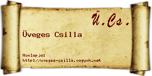 Üveges Csilla névjegykártya