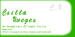 csilla uveges business card